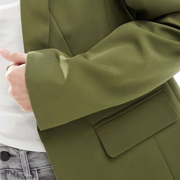 Miss Selfridge blazer in khaki green size 2 NWT in packaging‎ - Picture 4 of 7